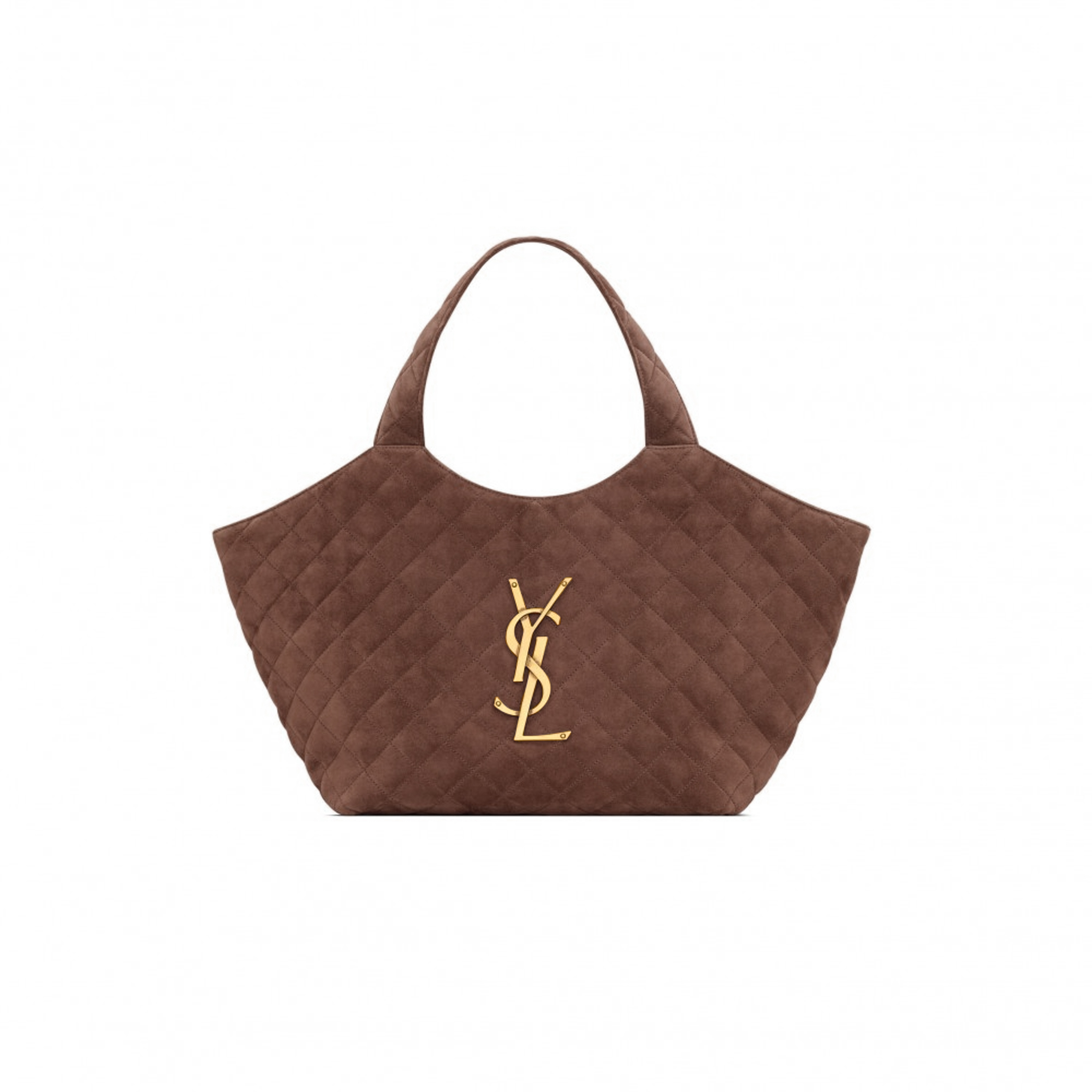 YSL ICARE MEDIUM IN QUILTED SUEDE 858191 (31*28*15cm)